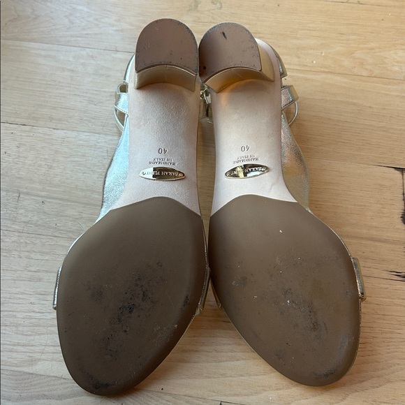 Sarah Flint Perfect Block Sandal 60 Gold Nappa 40 9/9.5 - Picture 10 of 13